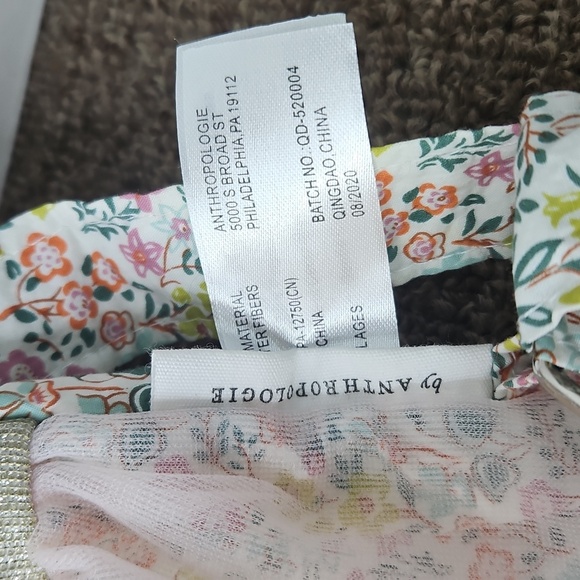 Anthropologie Rhiannon Rabbit Ballerina Backpack Linen Tulle Floral Mon Ami - Picture 3 of 6